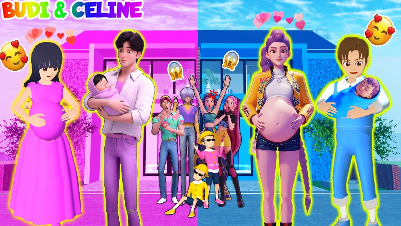 Yuta Diam-Diam Nikah Punya Bayi Biru Rumi Demon Hunter? Vs Mio Hamil Punya Bayi Pink Jinu Saja Boys?