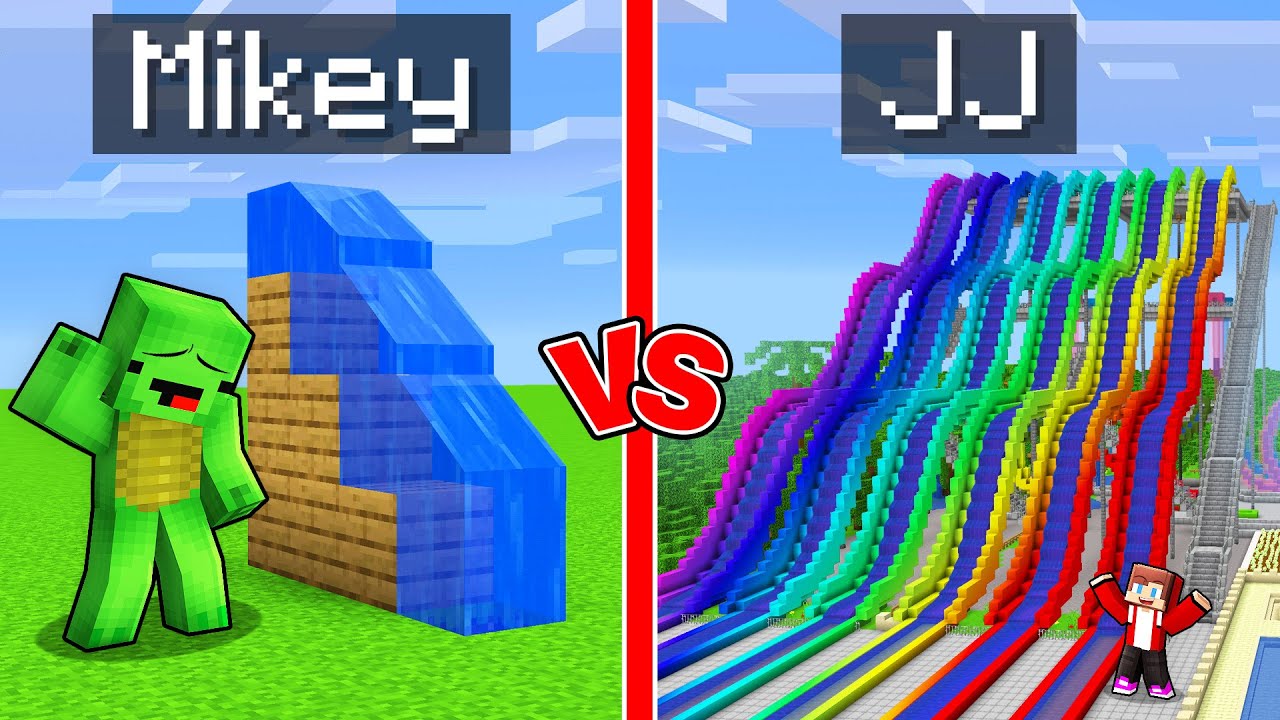 Mikey vs JJ OP Waterpark House Survival Battle in Minecraft (Maizen)