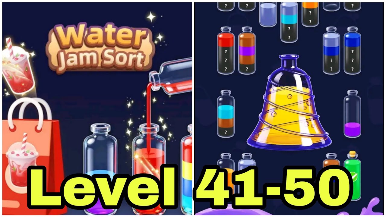 Water Jam Sort Level 41-50 Gameplay Walkthrough 