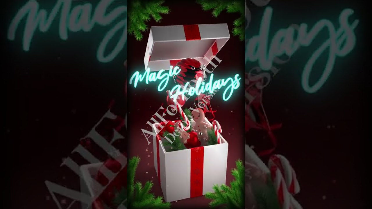 Christmas  Magic Mirror animation set.