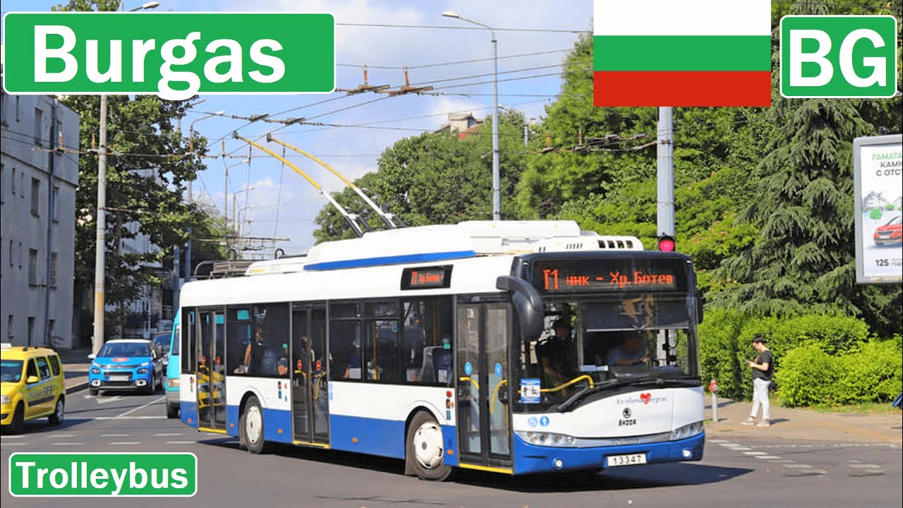 🇧🇬 BURGAS TROLLEYBUS | Тролейбус в Бургас 2020【4K】