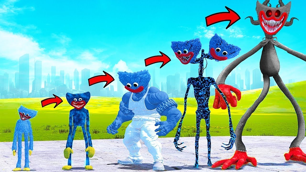 ÉVOLUTION DES BOSS HUGGY WUGGY DANS POPPY PLAYTIME CHAPITRES 3 2 1 !!! Garry's Mod