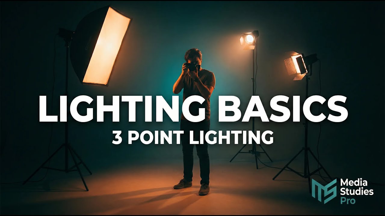 Lighting Basics for Filmmaking | Three Point Lighting Explained for Beginners | Media Studies Pro