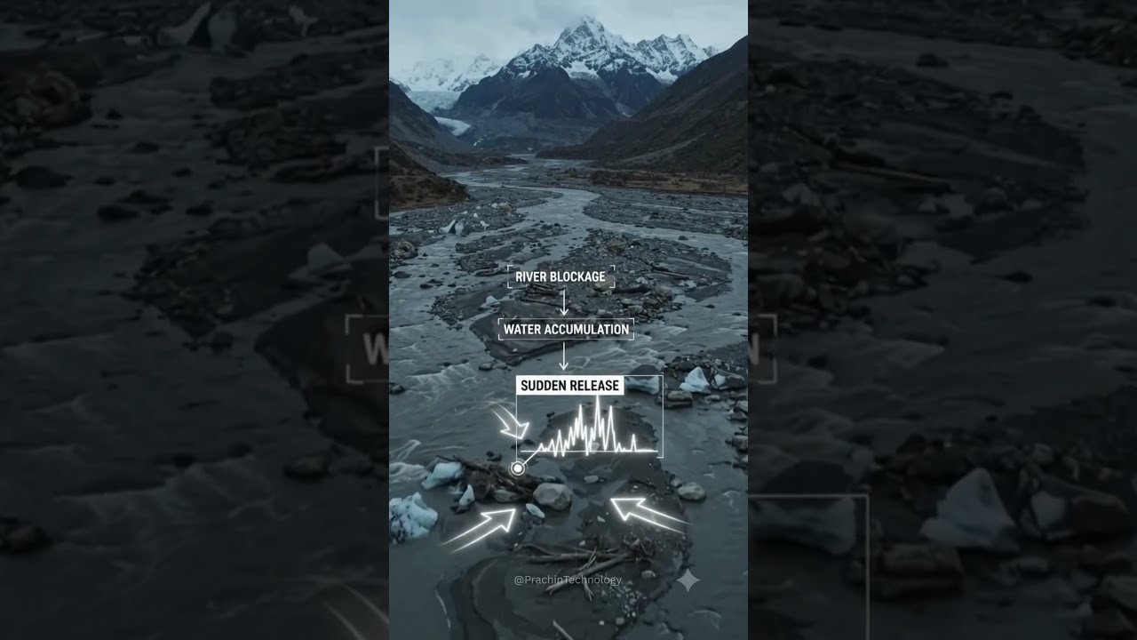 Nepal&ndash;Tibet Glacier Collapse Explained How an Avalanche Triggered a Massive Flash Flood 🌊🏔️#science
