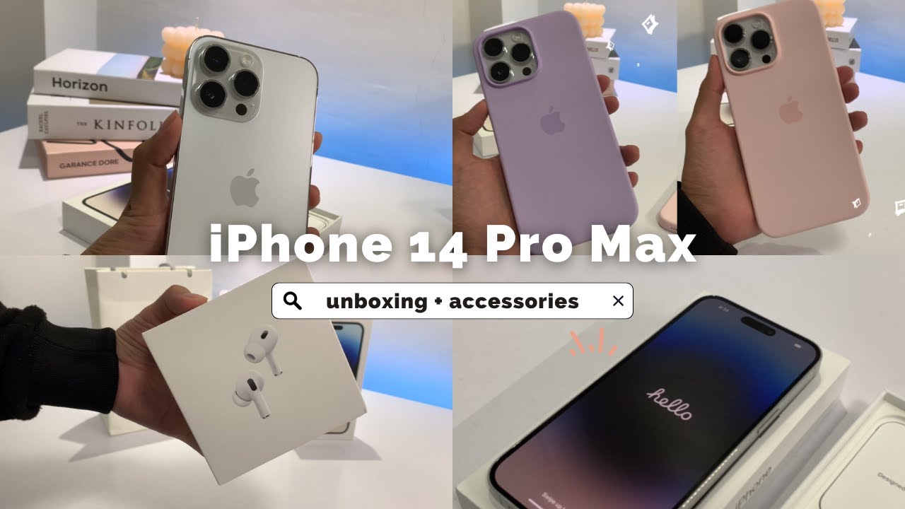 iPhone 14 Pro Max unboxing silver 512gb (aesthetic) + Airpods Pro 2