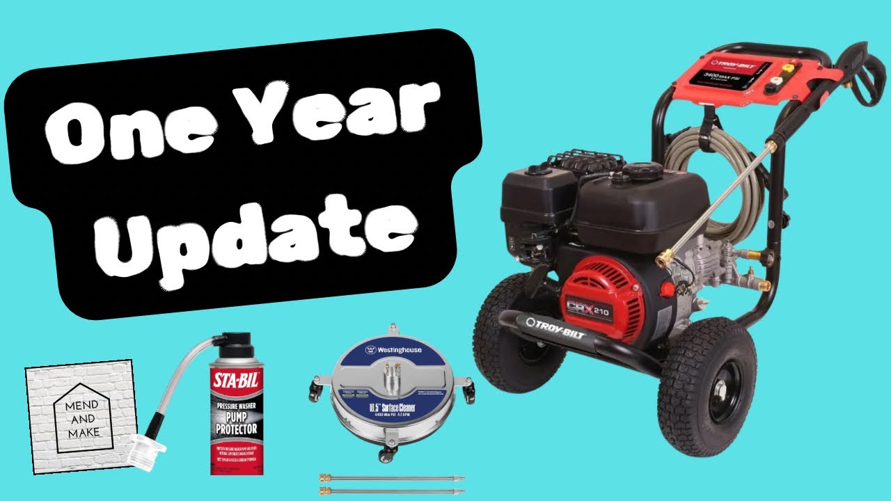 Troy-Bilt 3400 PSI Power Washer TB3400PW One Year review and Demo