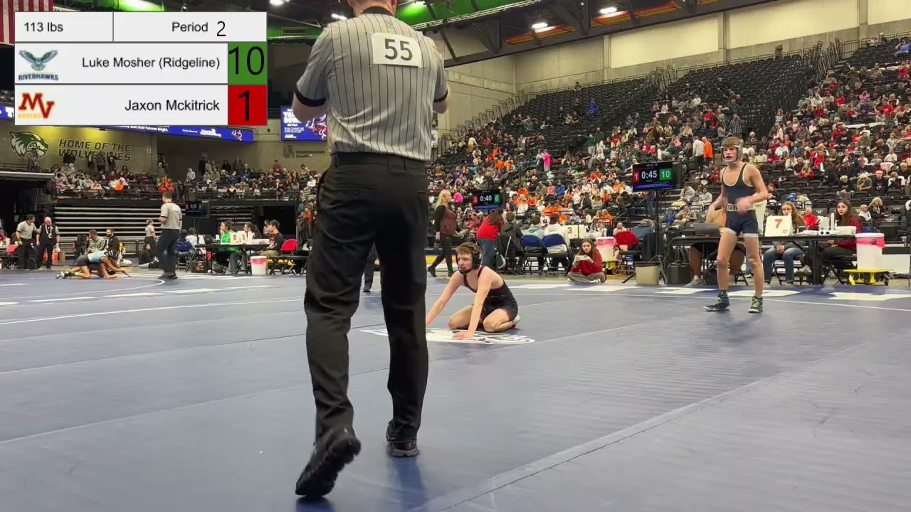 Jaxon McKitrick of Mountain View vs Luke Mosher of Ridgeline at State