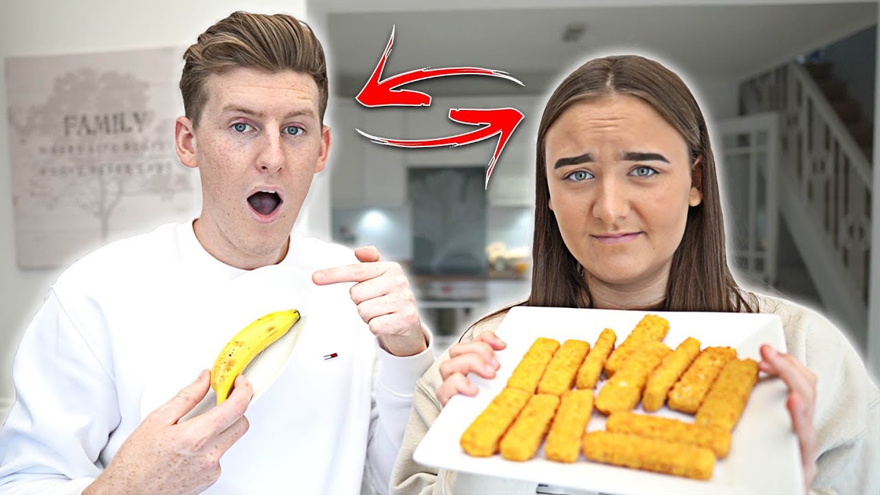 I Swapped DIETS with my LITTLE SISTER FOR 24 HOURS!! *bad idea*