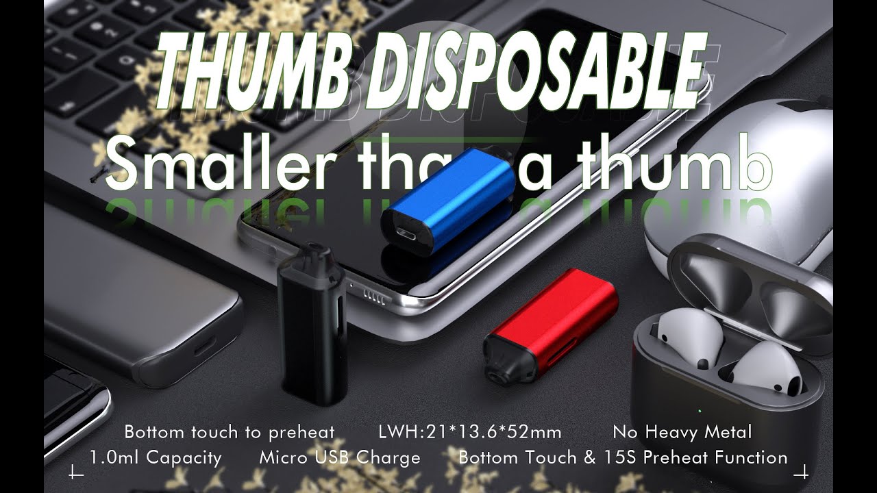 Smallest preheat thumb disposable vaporizer