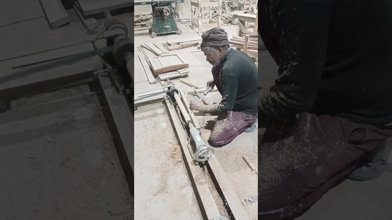 Wood curve from leth machine #machine #viral #woodworking #training #interior444 