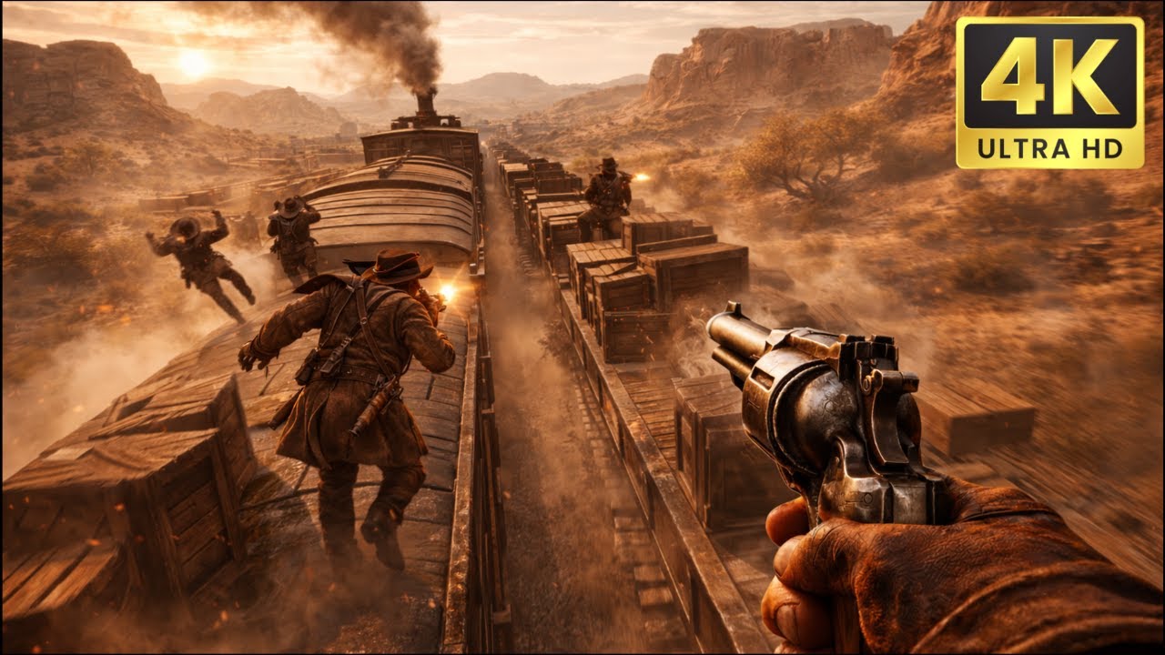 НЕУДАЧНОЕ ОГРАБЛЕНИЕ ПОЕЗДА | Ультрареалистичный геймплей [4K 60FPS UHD] Call of Juarez: Gunslinger