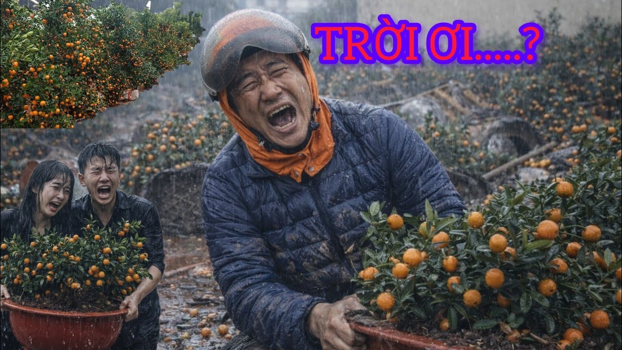 CHỢ QUẤT TẾT MƯA GIÓ GIÁ CAO NGƯỜI MUA ÍT HAY LÀ KHÔNG CÓ TIỀN 