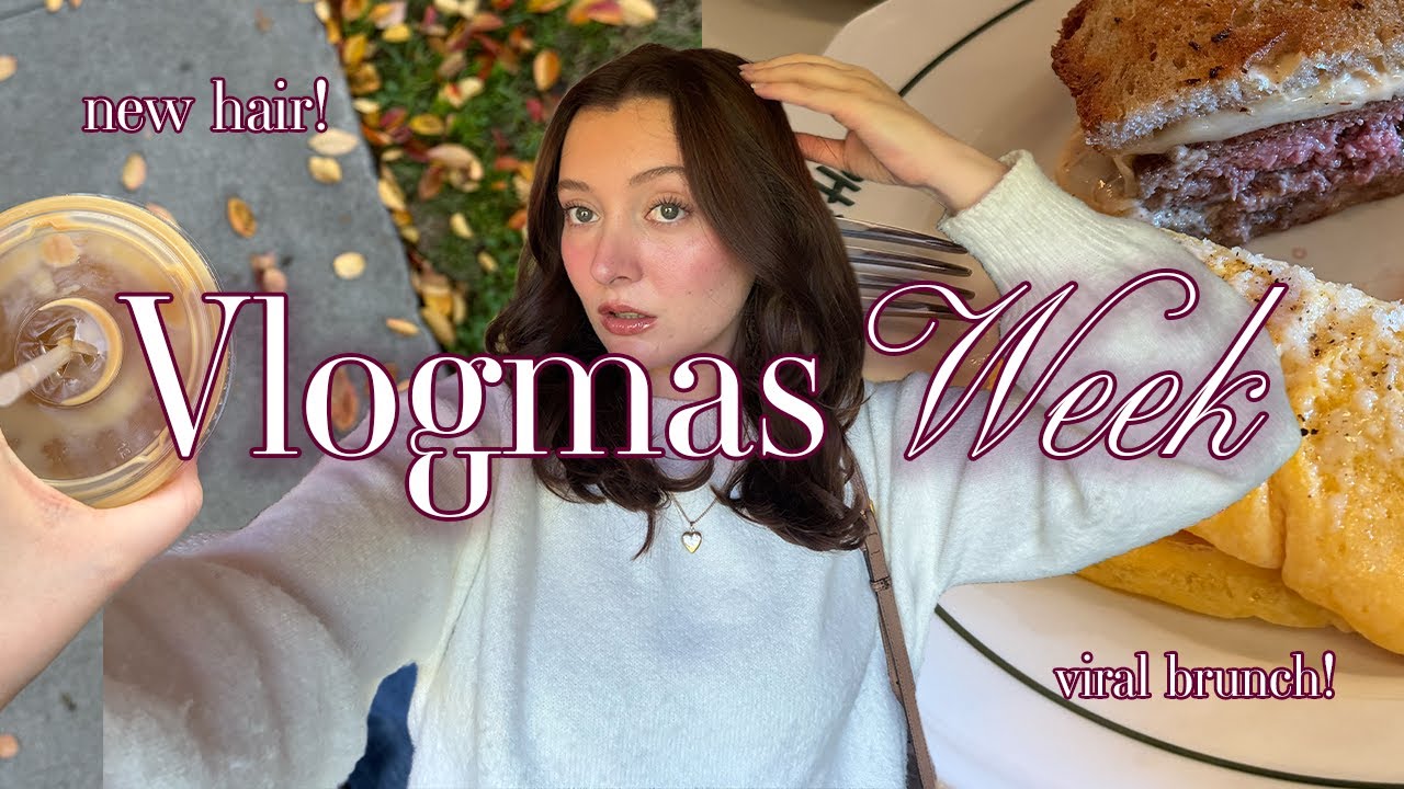 Vlogmas Day 3 & 4 🎀🎄 hair refresh, holiday errands and viral brunch spots!
