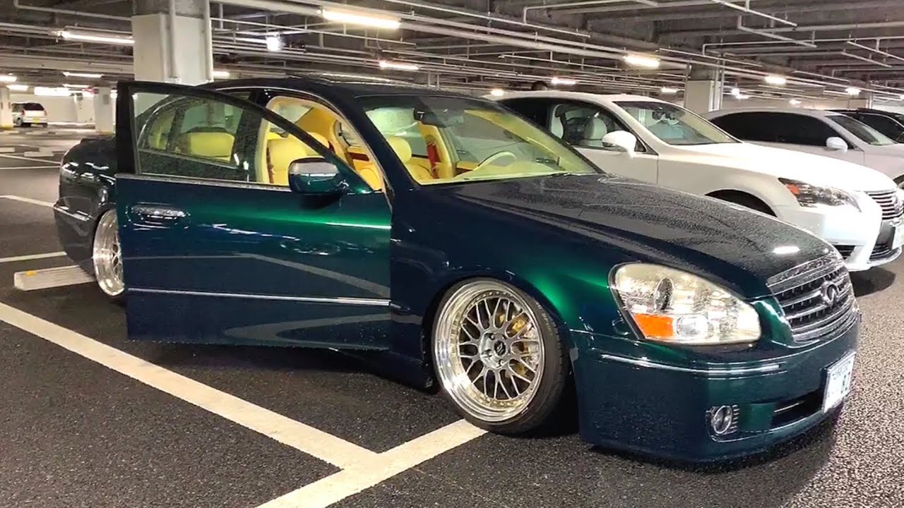【谷津さんのインフィニティQ45 】この完成度はコンプリートカーだ‼️WORKジスタンス ロベルタカップ  エアロ加工  フルオーダー内装  etc【WOW太田MT 2019.6.30】