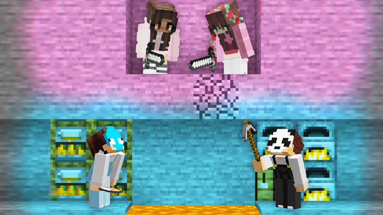 Minecraft Manhunt Race Boys VS Girls FINALS
