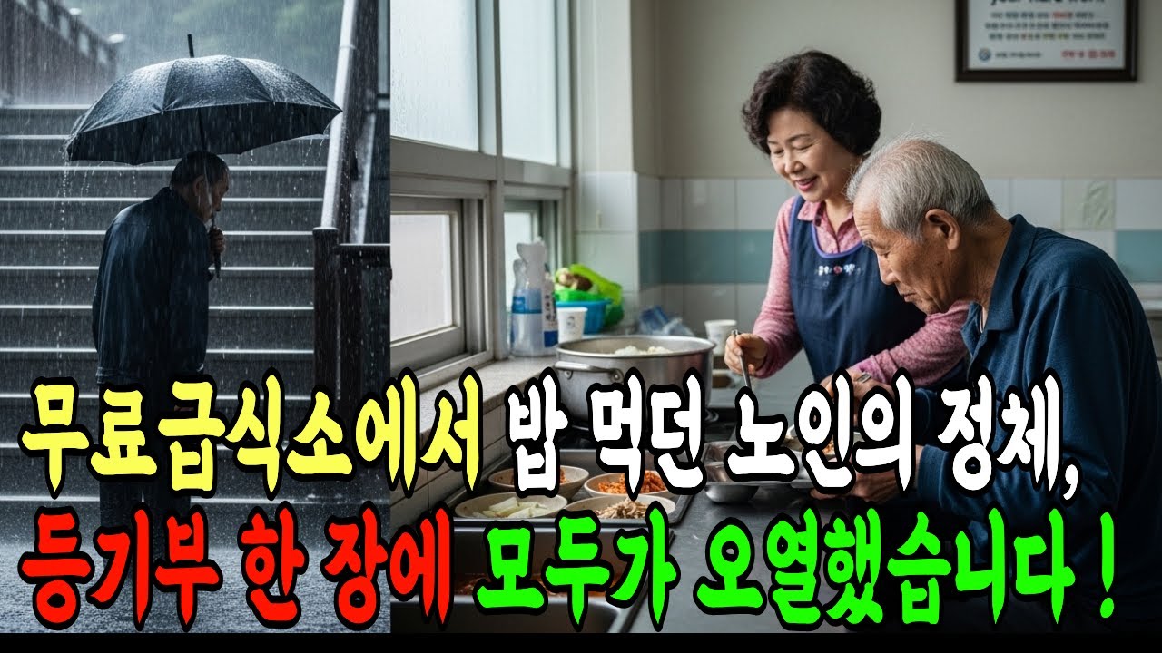 무료급식소에서 밥 먹던 노인의 정체, 등기부 한 장에 모두가 오열했습니다 #오디오북 #감동사연