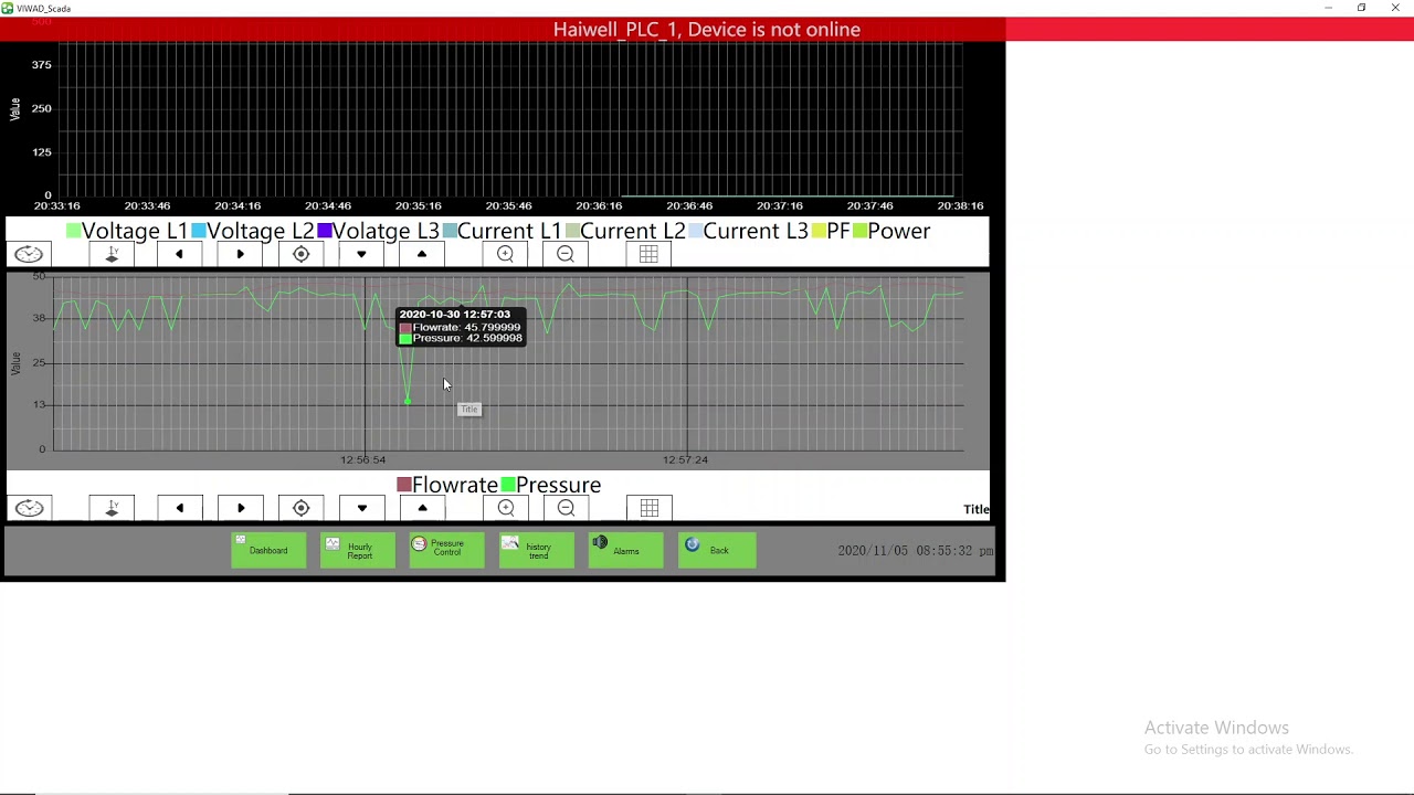 Haiwell SCADA trend search function