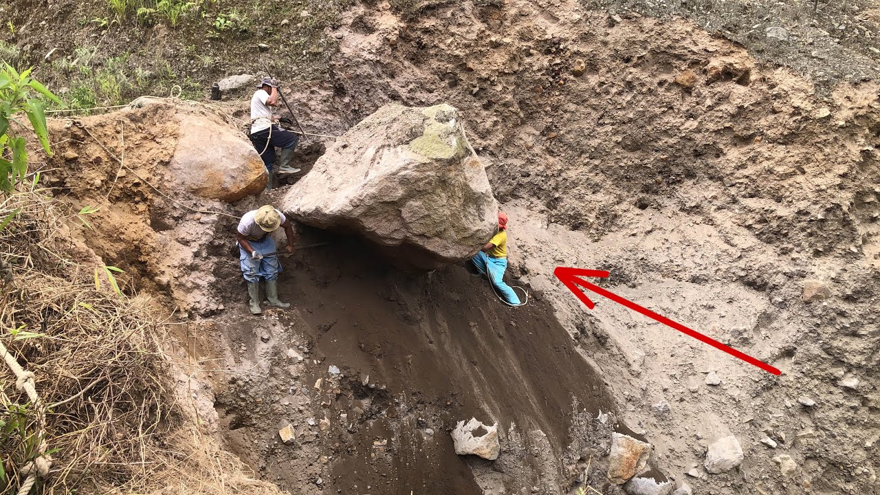 crazy way to collapse a giant rock..!!!