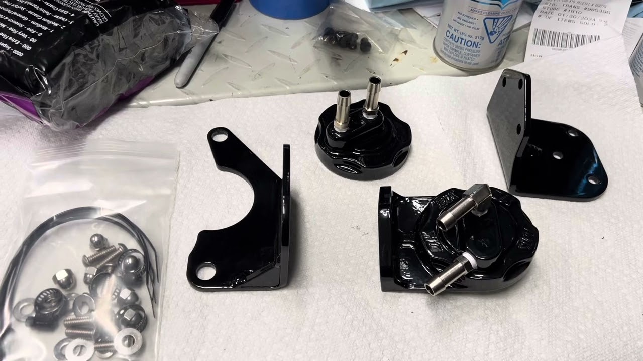 Harley Trike Tri Glide Oil Filter Relocation Kit (brand: “DK Customs”) Install video.