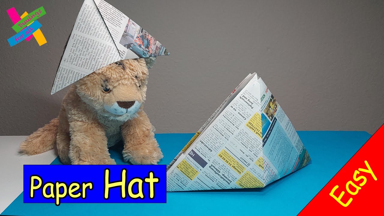 How to make a paper HAT | DIY Origami | Hot to fold paper hat from newspaper | Fold Tutorial