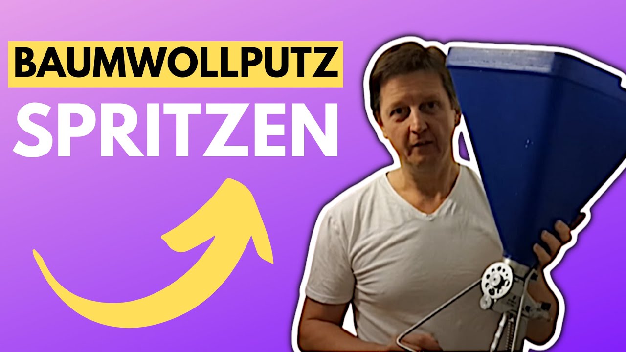 Spritzen von Baumwollputz als Alternative zum Tapezieren