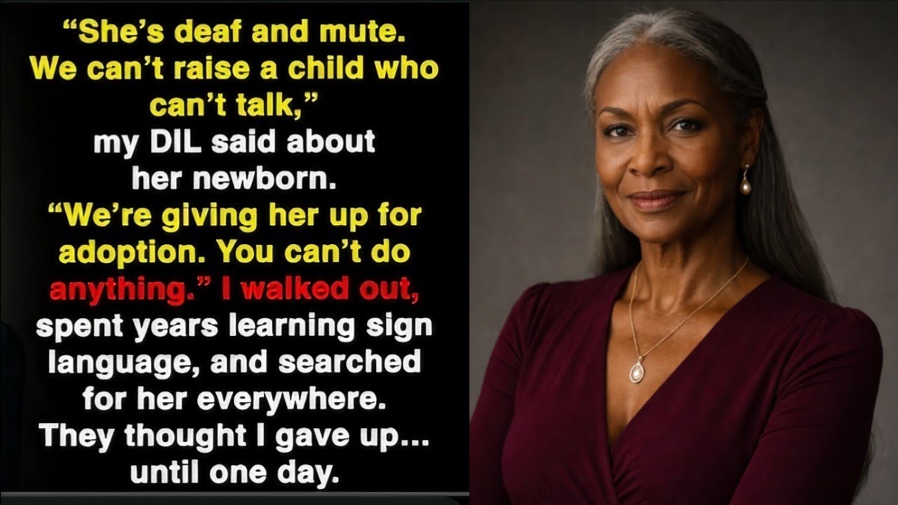 -“She’s deaf and mute. We can’t raise a child like that,” my DIL said!
