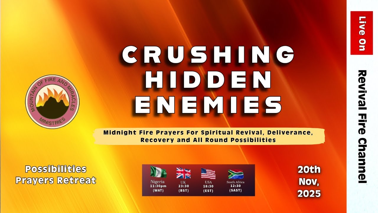 CRUSHING HIDDEN ENEMIES || POSSIBILITIES PRAYERS || 20TH NOV, 2025