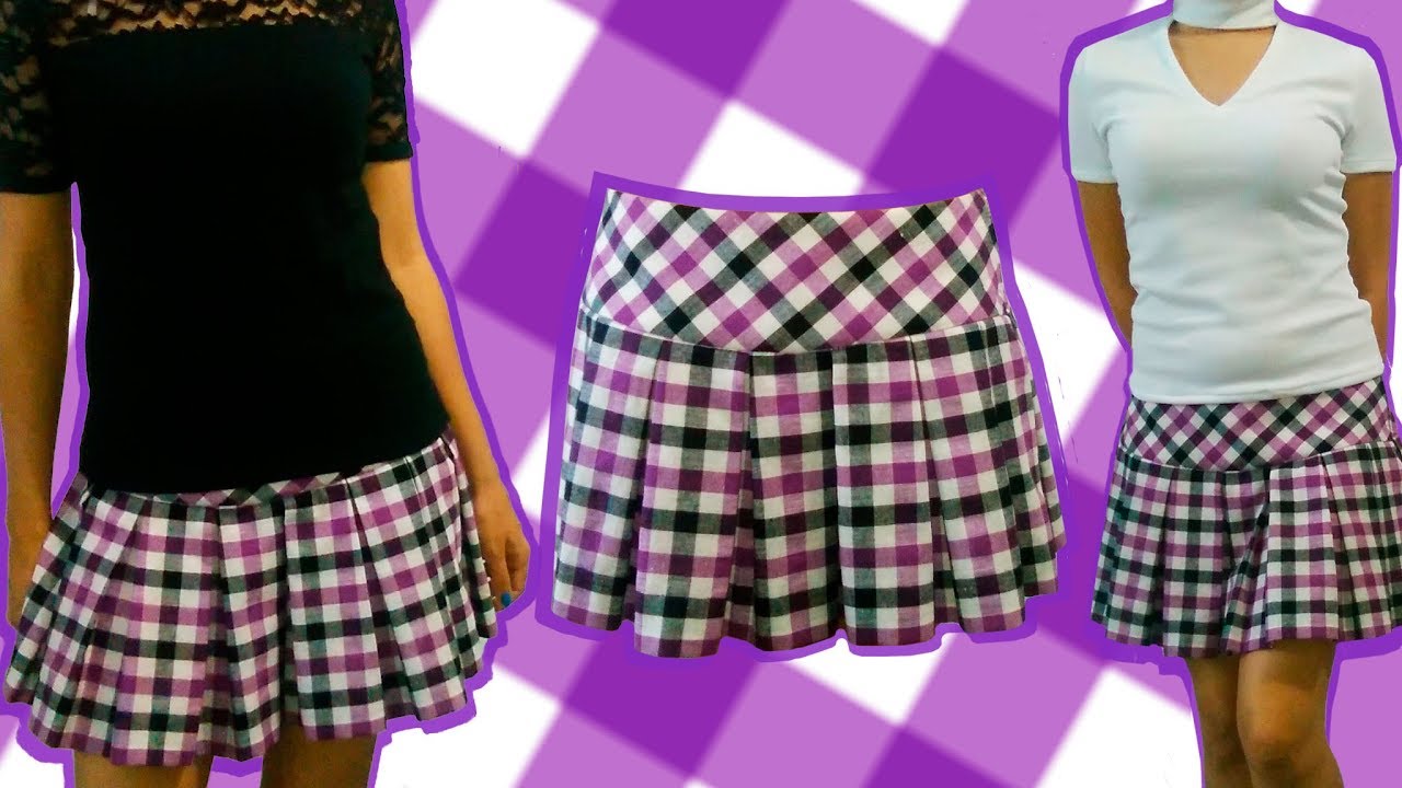 Cómo hacer una FALDA con Tablas (Confección) | Falda con Plises | How to make a pleated skirt