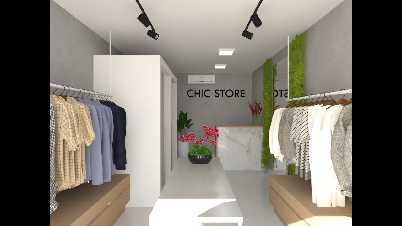 Loja de Roupa ( Clothing Store ) - Projeto de Arquitetura Interiores e Decora&ccedil;&atilde;o