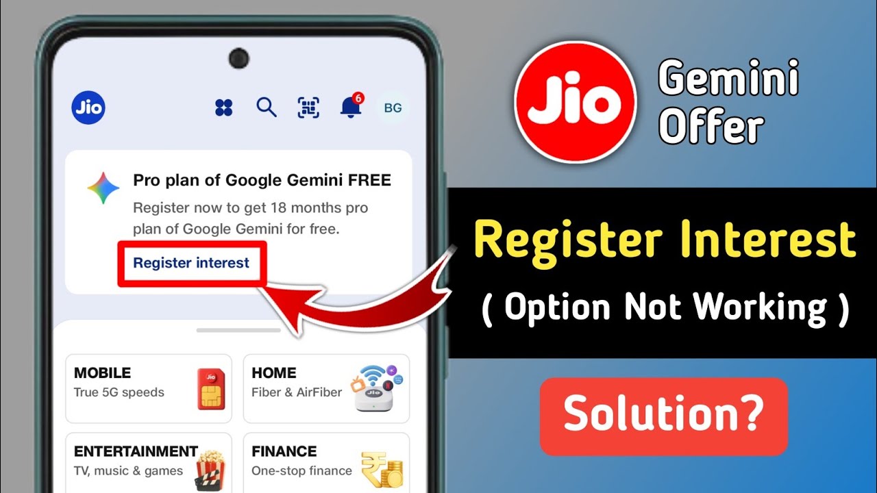 Myjio Gemini Free Offer Register Interest Option Not Working Problem | Gemini Pro Register Interest