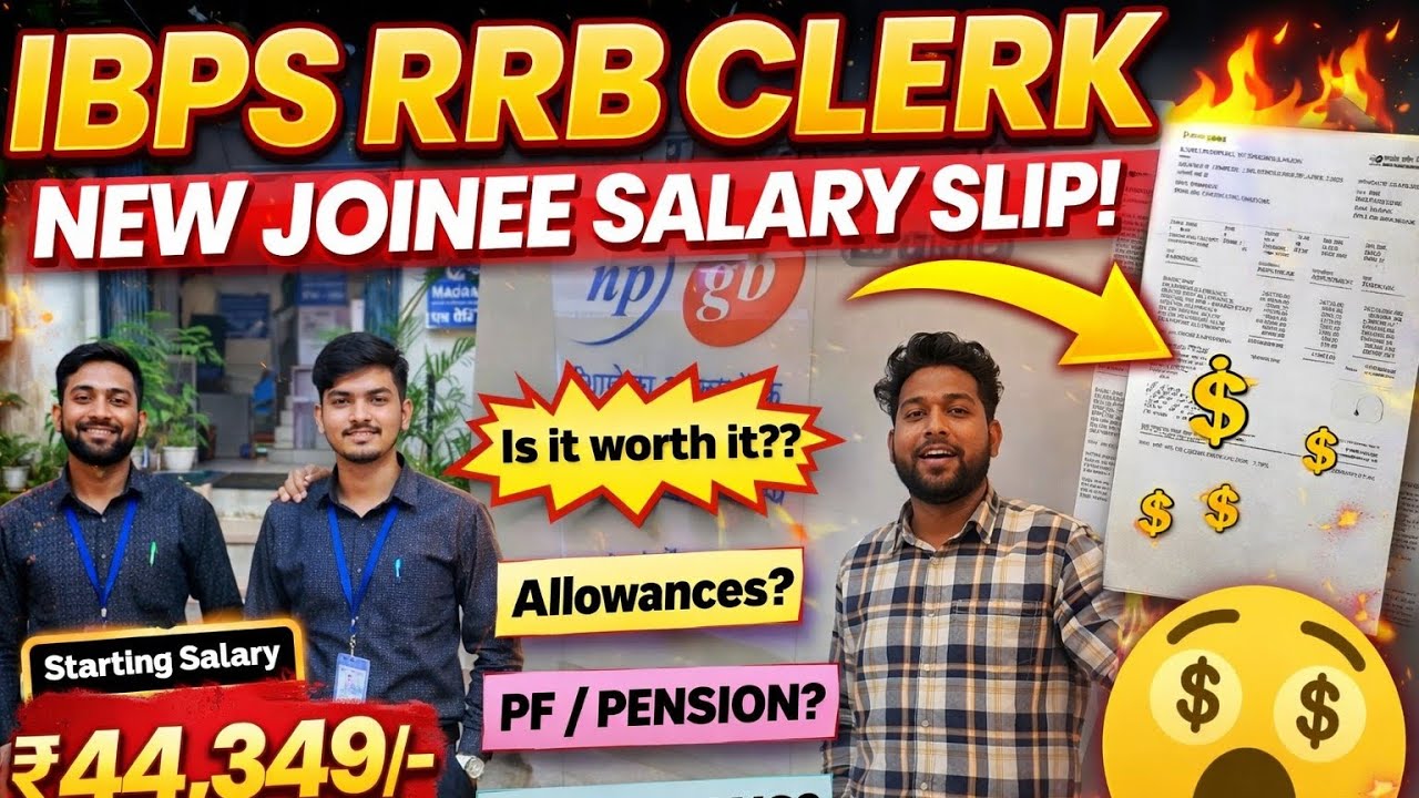 RRB Clerk salary slip / banking⚡