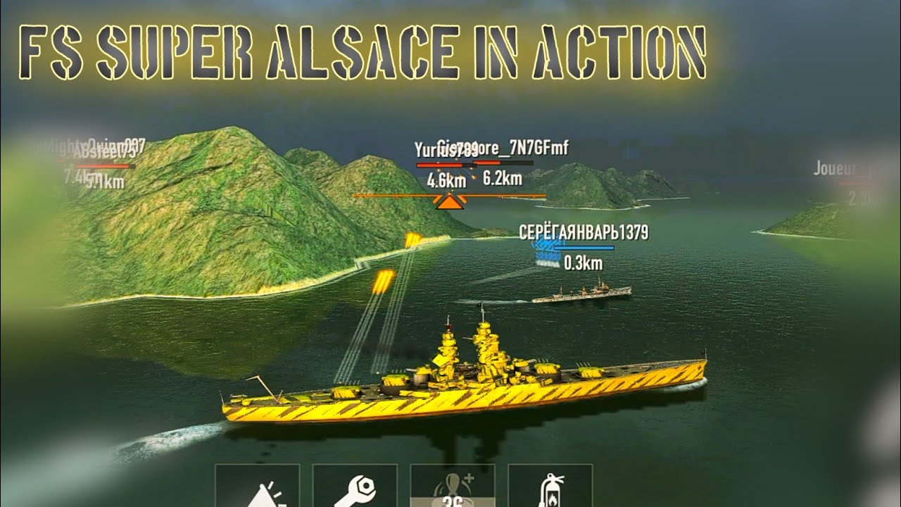 FS SUPER ALSACE IN ACTION / BATTLE OF WARSHIPS GAMEPLAY