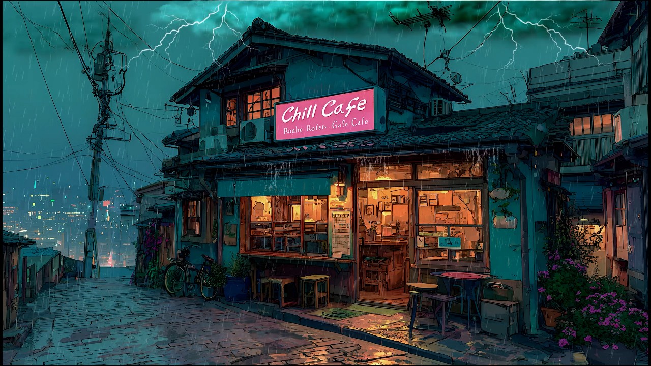 Midnight 90s Rainy Streets 🌙 Nostalgic Lofi for Study, Sleep and Relax
