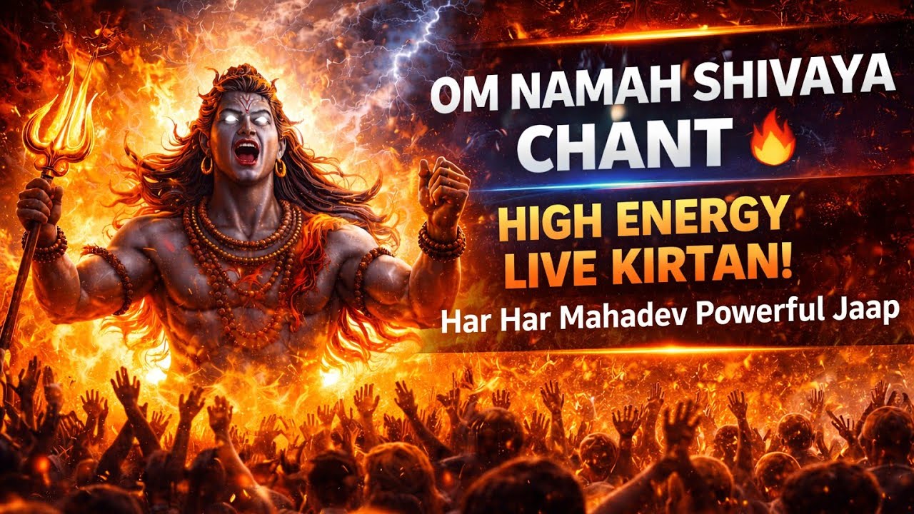Om Namah Shivaya Chant 🔥 | High Energy Live Kirtan | Har Har Mahadev Powerful Jaap