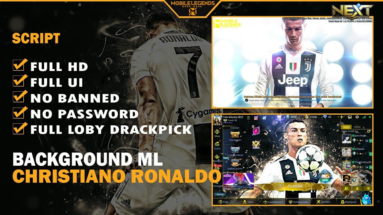 Background ML Cristiano Ronaldo CR7 Full UI
