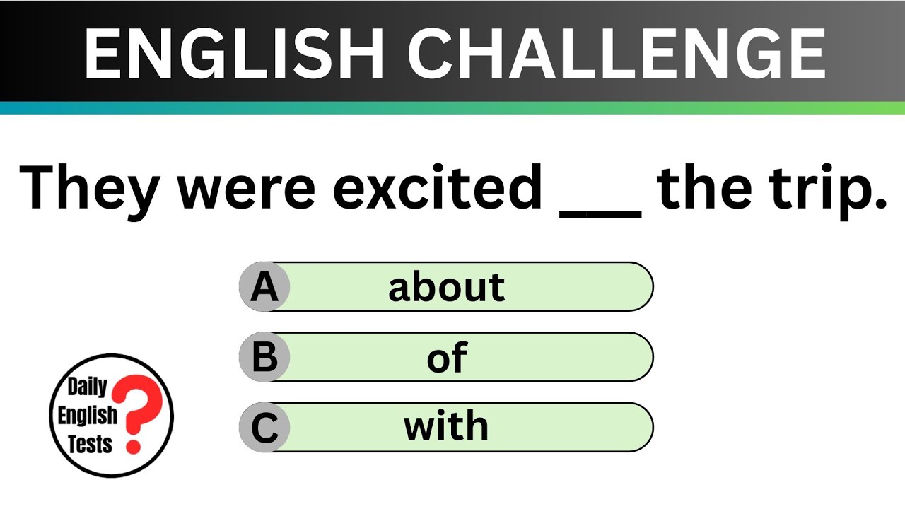 CHALLENGE YOUR ENGLISH KNOWLEDGE 🧠📚 | 20 ENGLISH QUESTIONS | ENGLISH TEST 🎯