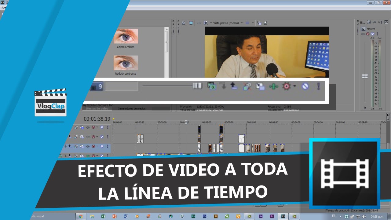 SONY VEGAS PRO N° 01 /  EFECTO A TODOS LOS VÍDEOS DE UNA LINEA DE TIEMPO (TIMELINE)