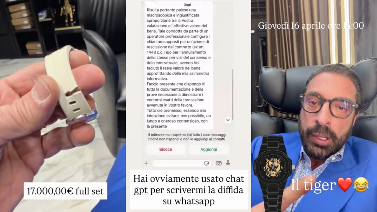 Lorenzo Ruzza elimina un video sensbile per qualcuno e si becca una diffida fatta con ChatGPT