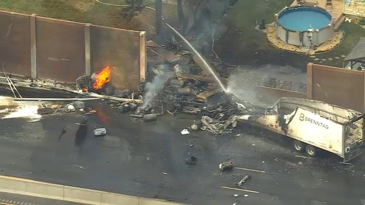 Route 3 shut down in Clifton, NJ after truck explosion; truck driver killed