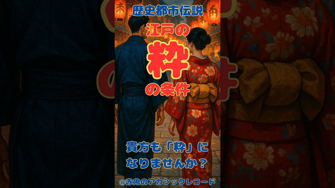 【江戸の「粋」の条件】#雑学#癒し#歴史#トリビア#豆知識#秘密組織#江戸時代#粋　Voicevox青山龍星　DOVA-SYNDROMEもっぴーさうんど