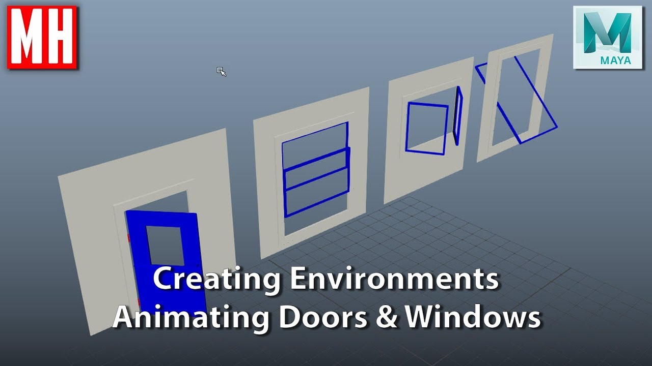Environmental modeling : Rigging & Animating Windows & Doors