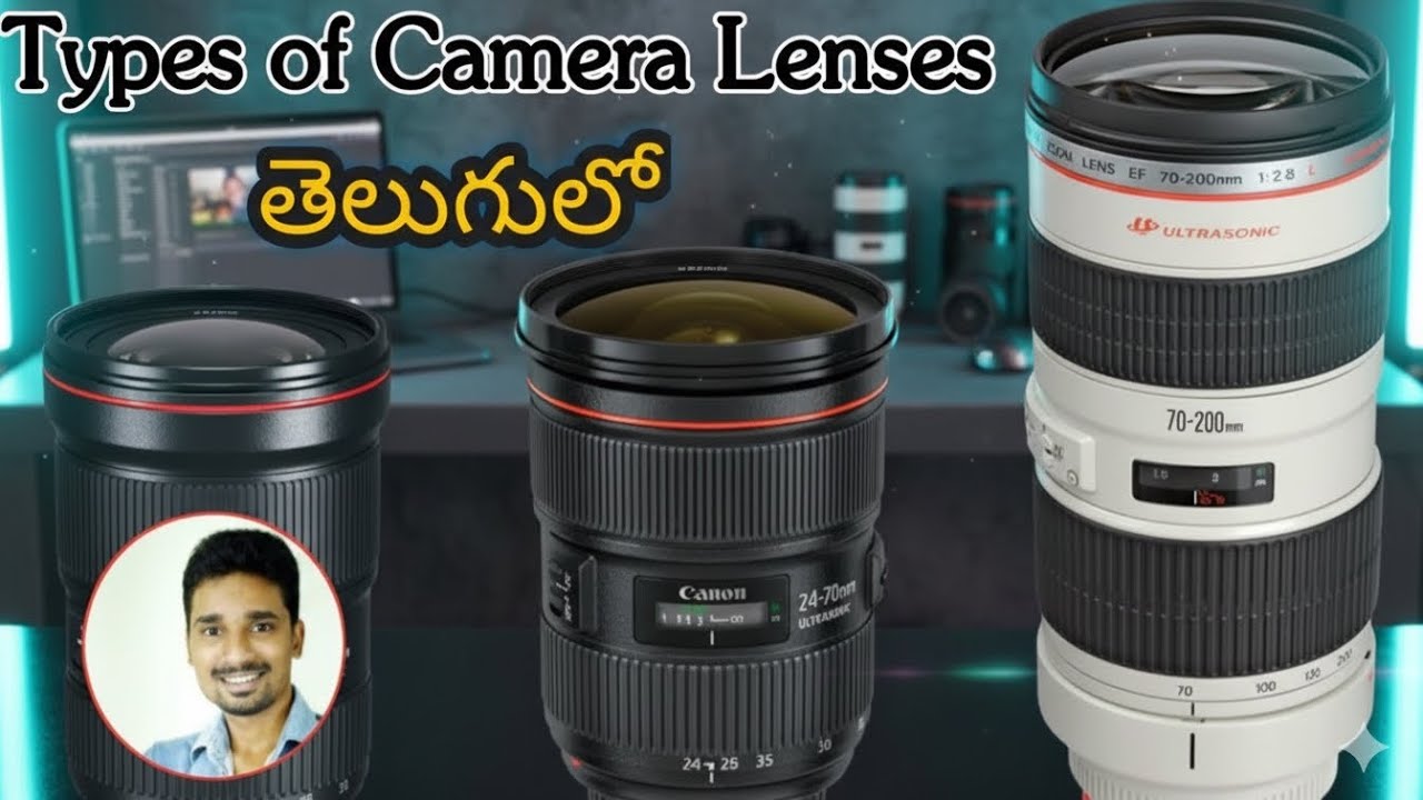 types of camera lens || camera lenses explained in Telugu