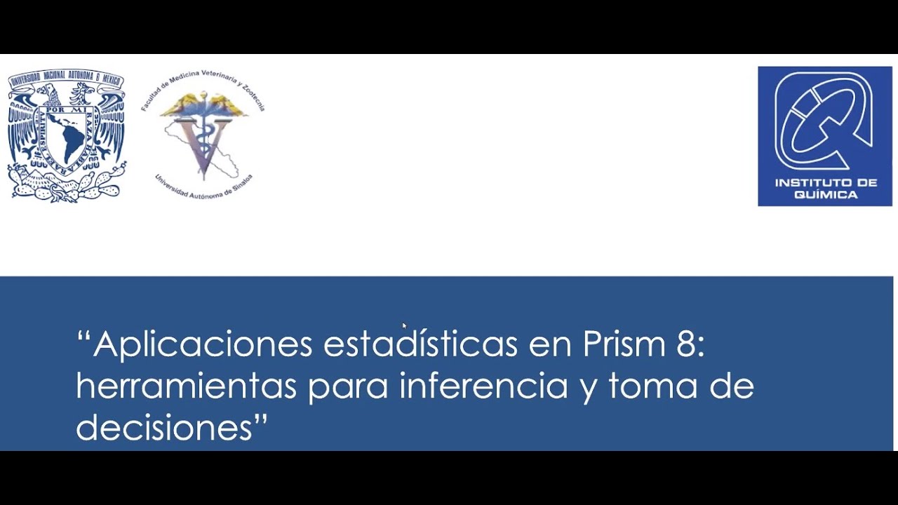 APLICACIONES ESTADÍTICAS EN PRISM 8: HERRAMIENTAS PARA  INFERENCIA Y TOMA DE DECISIONES