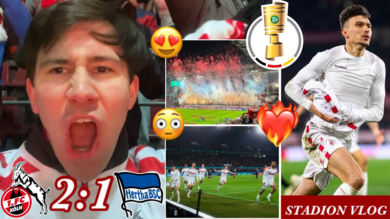 PYRO SHOW & POKAL KRIMI | 1. FC Köln vs Hertha BSC | STADION VLOG