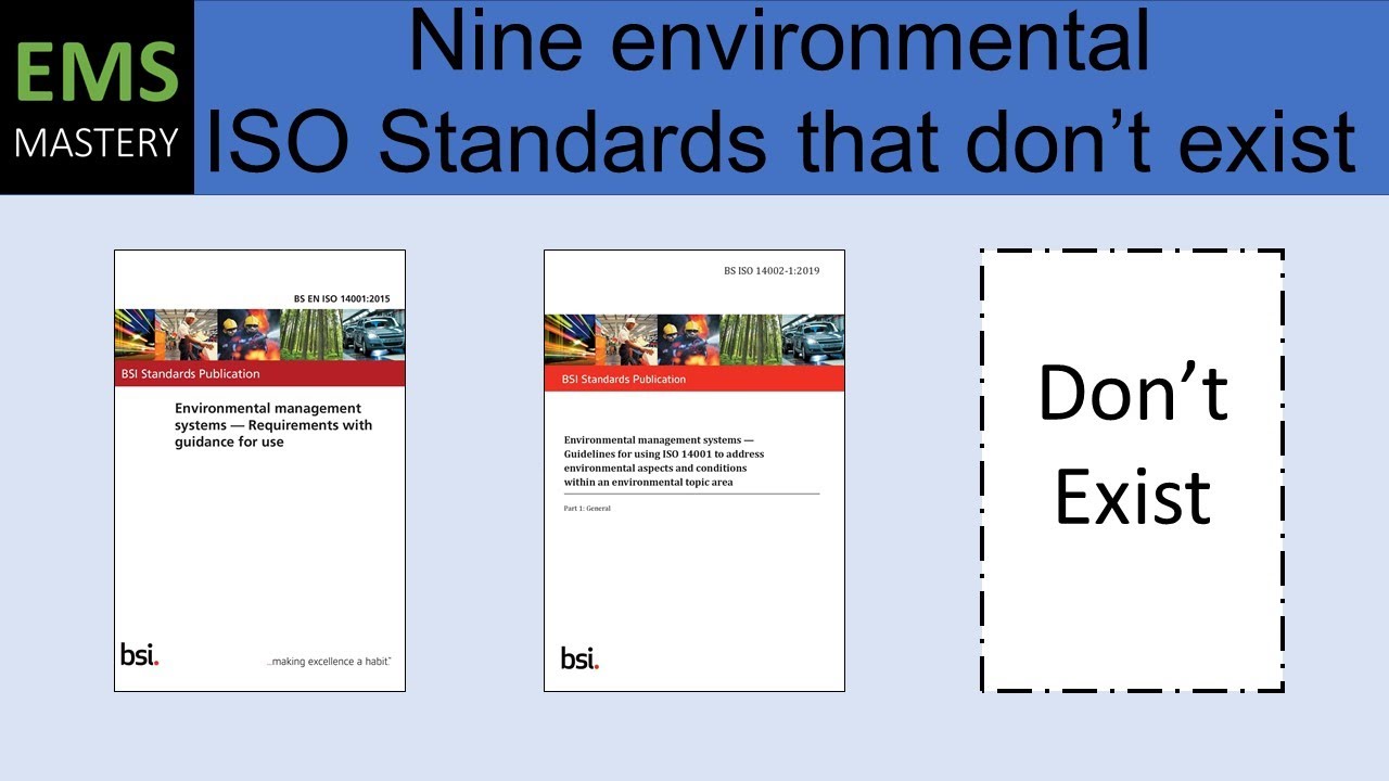 The ISO 14000 family & Nine Environmental ISO Standards that don't exist!