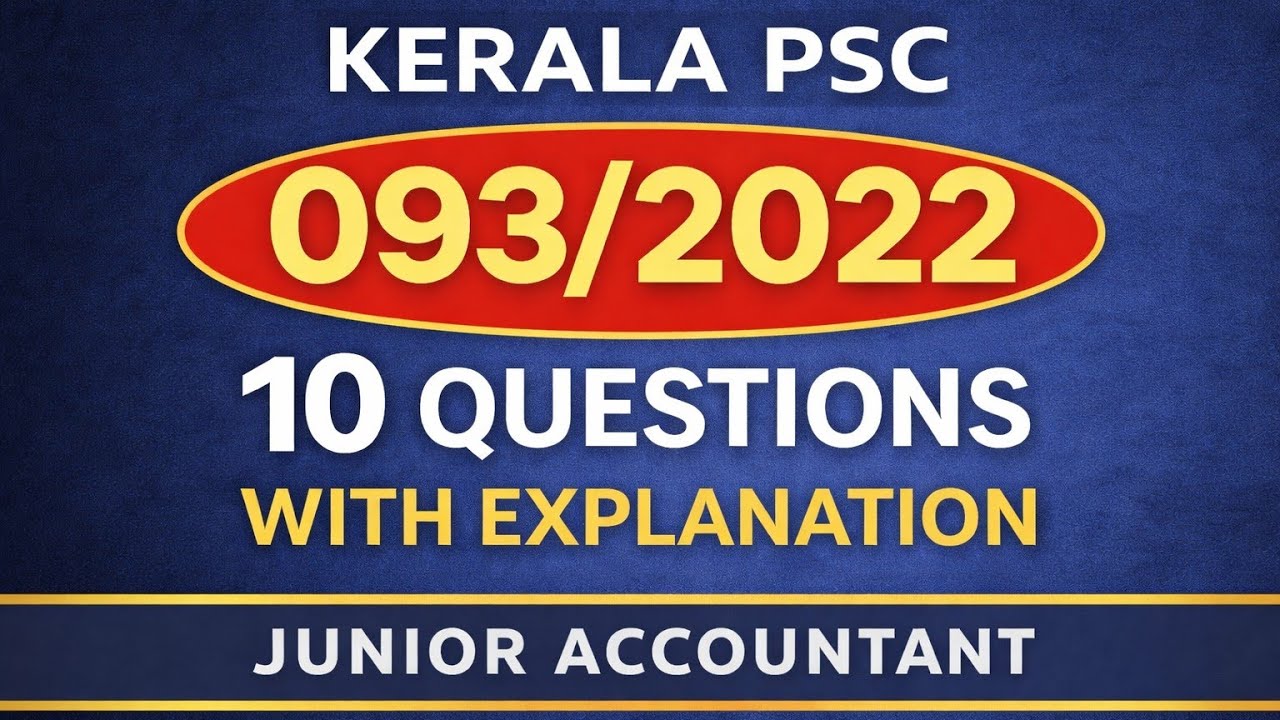 JUNIOR ACCOUNTANT ..093/202210 QUESTIONS SOLVED 🔥