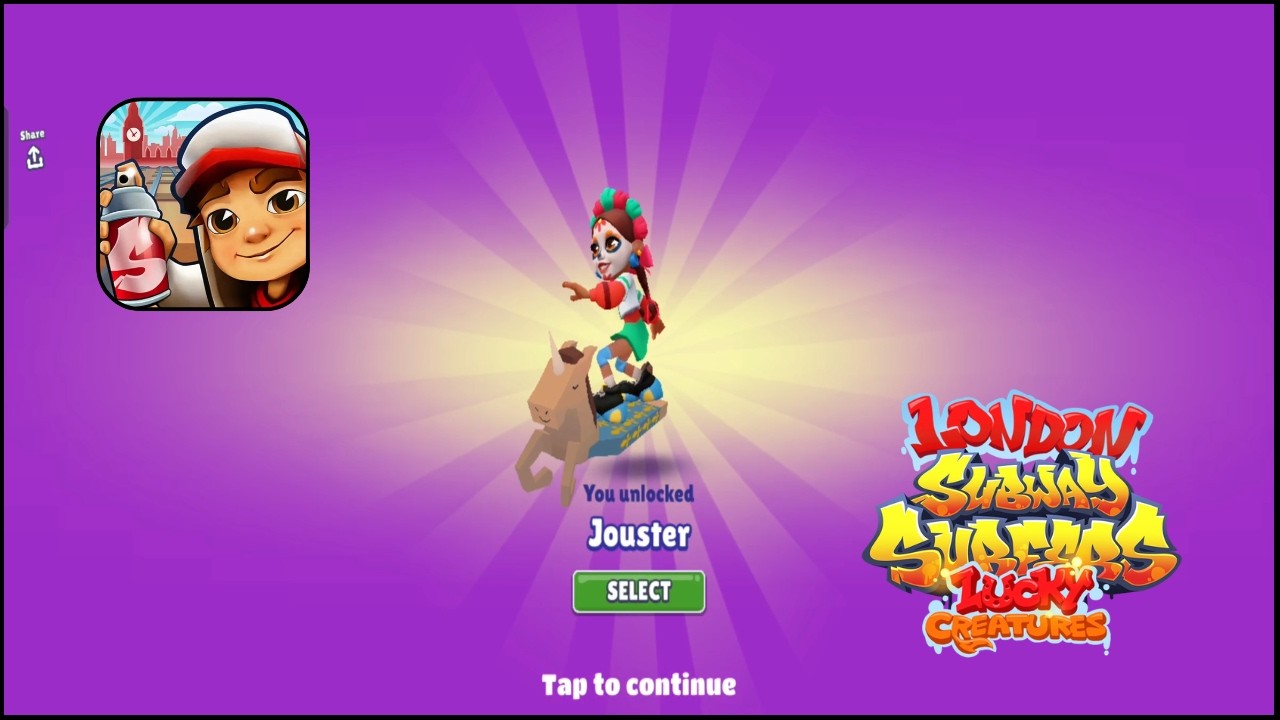 Subway Surfers London Lucky Creatures - Unlocked Jouster Hoverboard 2026