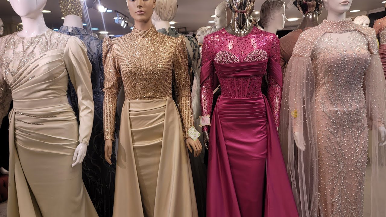 فساتين سواريه 2024القطعة بسعر الجملة  ب299 ومقاسات ل120ك العمدة فساتين الزفاف والسواريه أركاديا مول