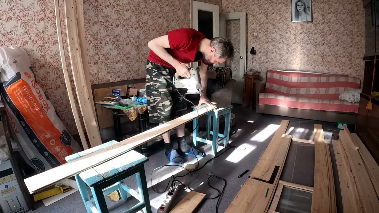 BUILDING A SAUNA ON A BALCONY_4 / СТРОЮ САУНУ НА БАЛКОНЕ_4