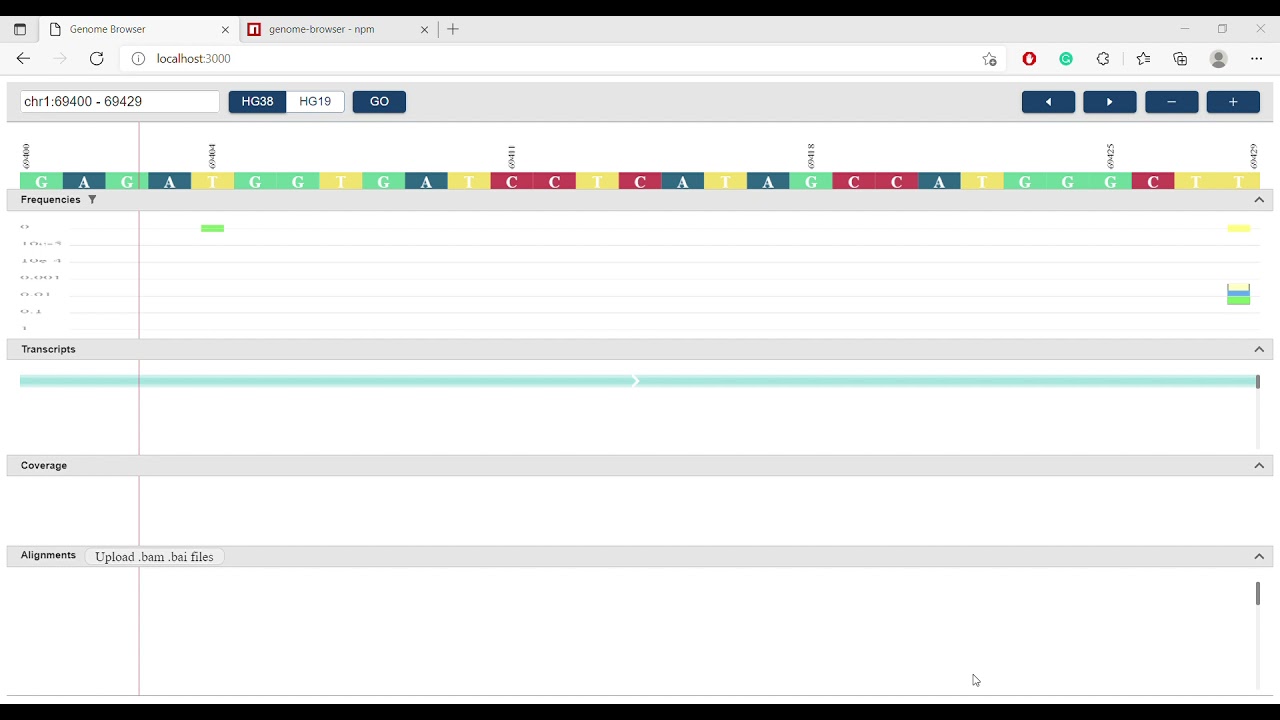 React version of Genome Browser